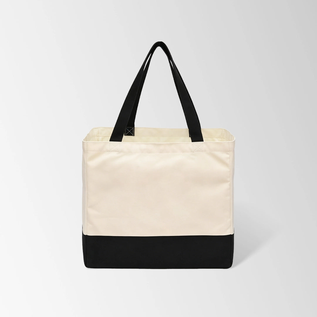 Foldable Large Canvas Tote Bag with Handles & Pockets