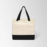 Foldable Large Canvas Tote Bag with Handles & Pockets
