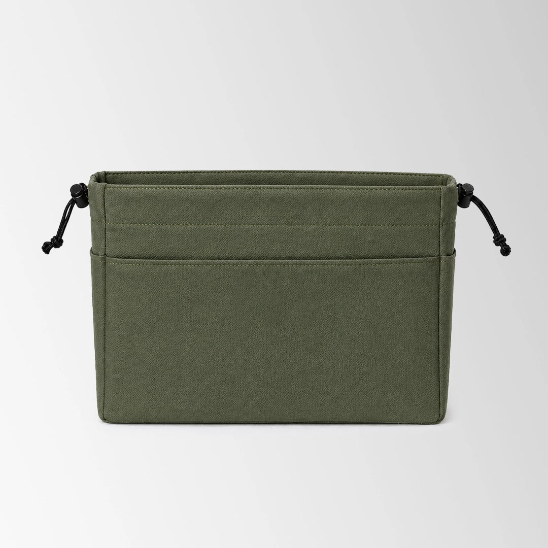 Drawstring Organizer Canvas Tote Bags with Multi-Pocket