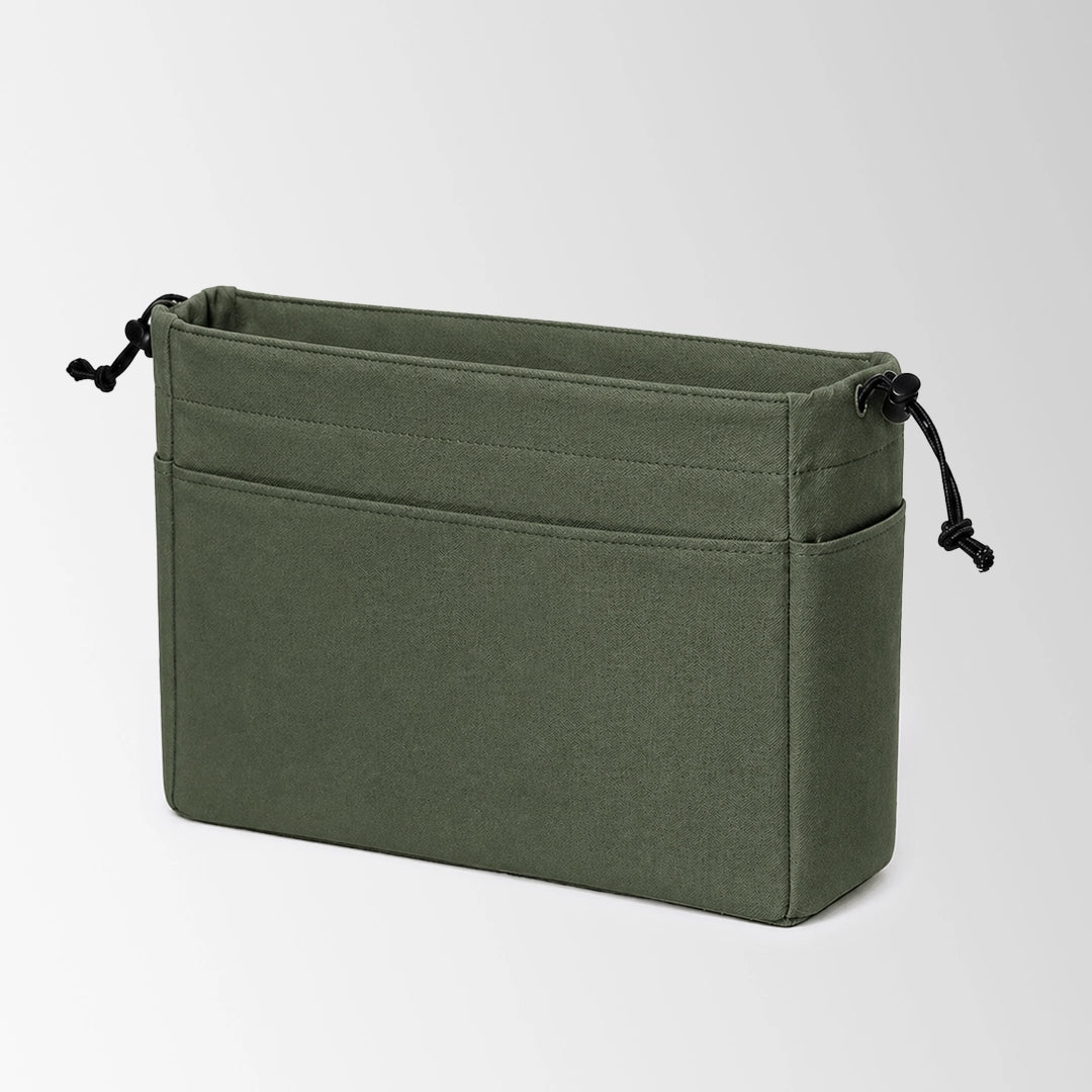 Drawstring Organizer Canvas Tote Bags with Multi-Pocket