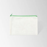 Flat Recycled Canvas Zipper Pouch