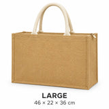 Wholesale Jute Tote Bags with Zipper Closure