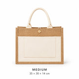 Medium Wholesale Burlap Jute Bags with Outside Pocket
