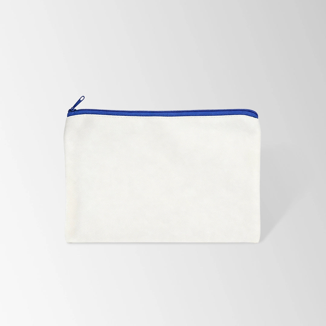 Flat Recycled Canvas Zipper Pouch