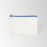 Flat Recycled Canvas Zipper Pouch