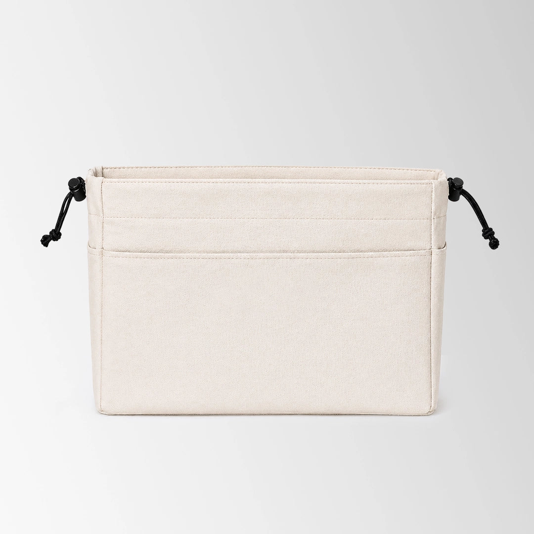 Drawstring Organizer Canvas Tote Bags with Multi-Pocket