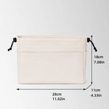 Drawstring Organizer Canvas Tote Bags with Multi-Pocket