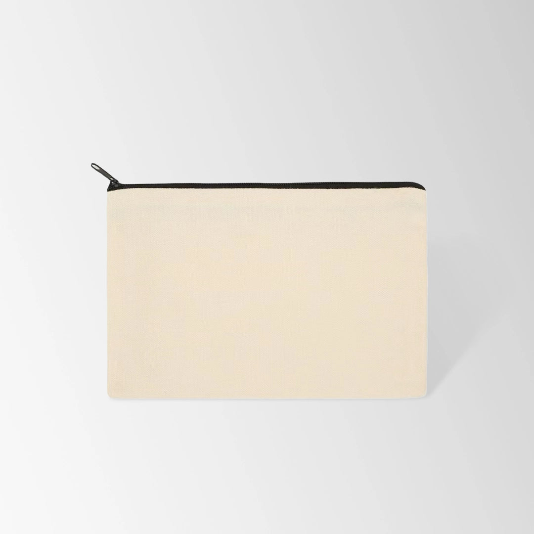 Flat Recycled Canvas Zipper Pouch