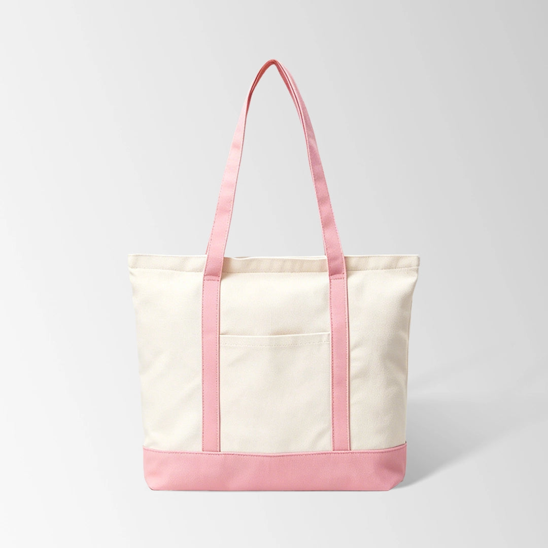 Eco-Friendly Recycled Canvas Tote Bag with Long Handles