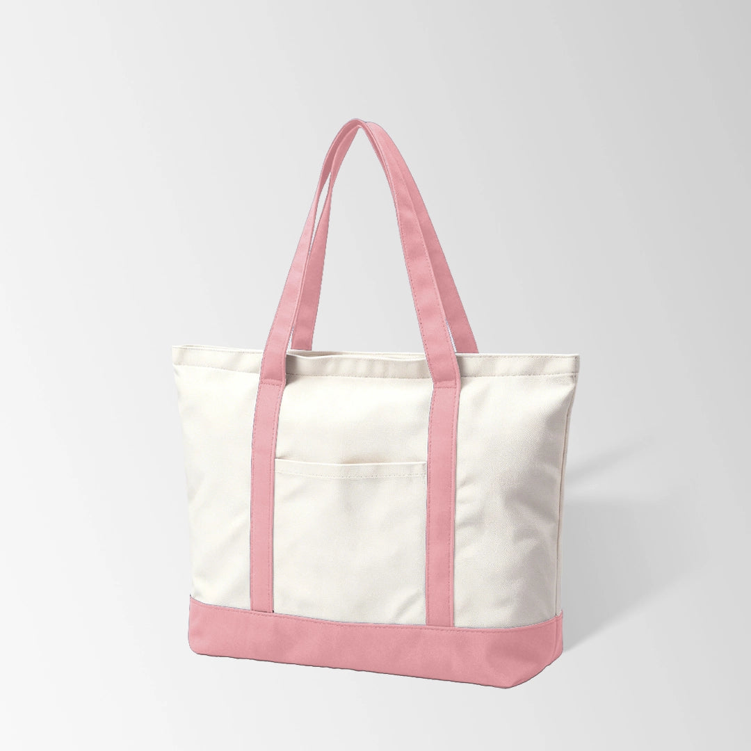 Eco-Friendly Recycled Canvas Tote Bag with Long Handles