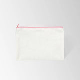 Flat Recycled Canvas Zipper Pouch