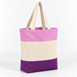 Tri-Color Canvas Tote Bags in Bulk with Gusset