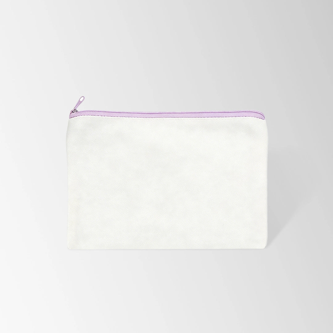 Flat Recycled Canvas Zipper Pouch