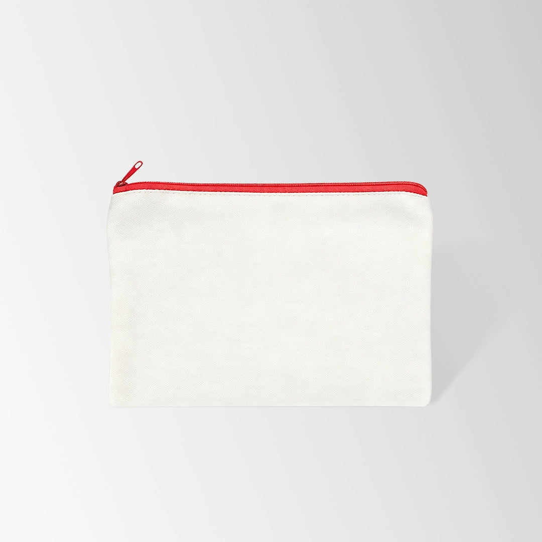 Flat Recycled Canvas Zipper Pouch