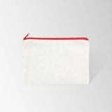 Flat Recycled Canvas Zipper Pouch