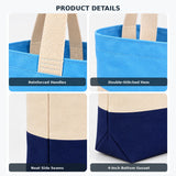 Tri-Color Canvas Tote Bags in Bulk with Gusset