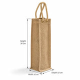 Custom Single-Bottle Jute Wine Bags with Logo