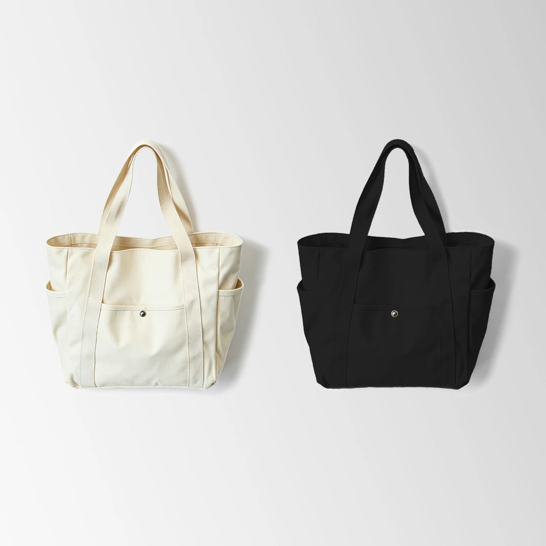 Thickened Tote Bags with Zipper Multi-Pocket Design