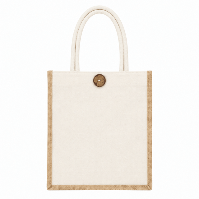Wholesale Jute Canvas Bags with Button for Wedding