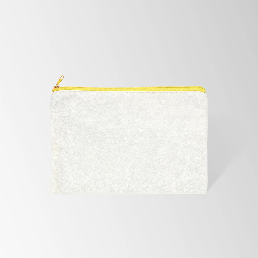 Flat Recycled Canvas Zipper Pouch