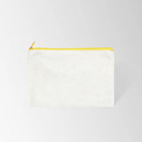 Flat Recycled Canvas Zipper Pouch