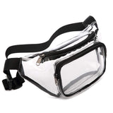 Wholesale Clear Fanny Packs with 2 Zipper Pockets