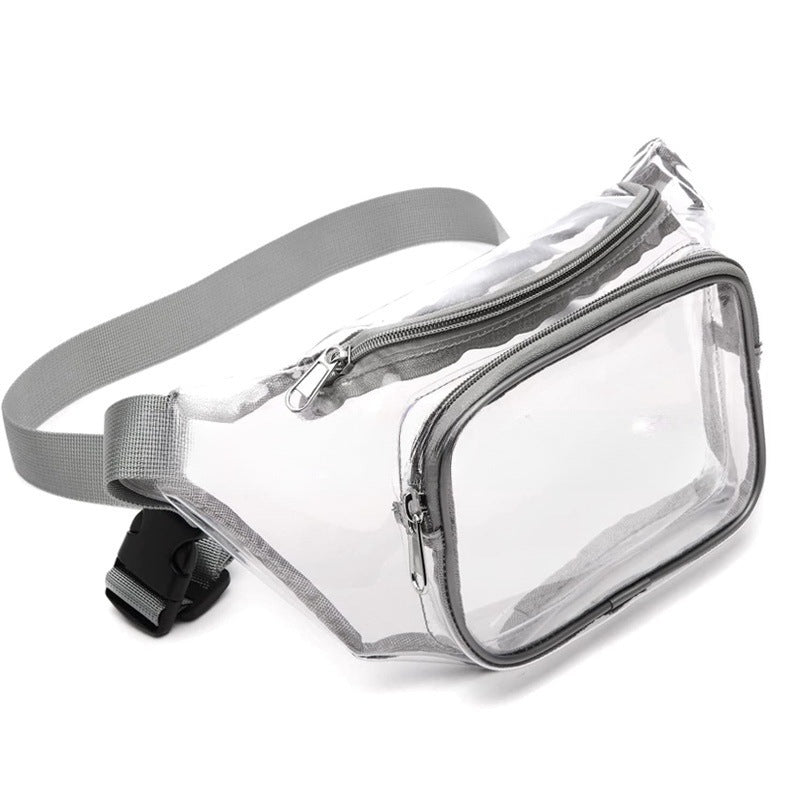 Wholesale Clear Fanny Packs with 2 Zipper Pockets