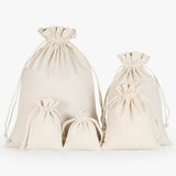 9cm Mini Wholesale Soft 100% Cotton Drawstring Bags