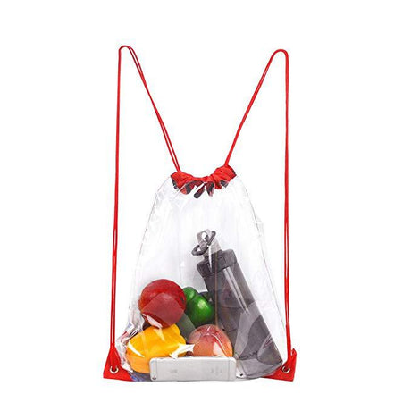 Clear Drawstring Bags in Bulk for Gym